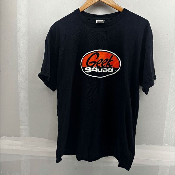 Vintage Y2K Geek Squad Officially Licensed Tee T Shirt XL Black Heavy Cotton - Picture 3 of 6